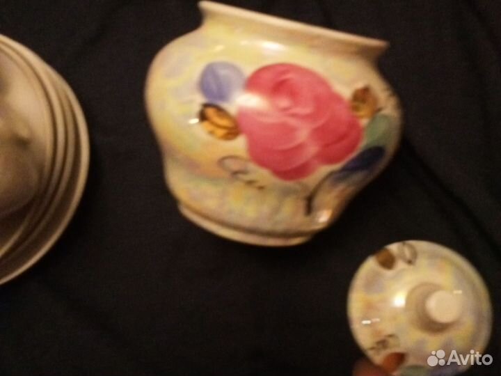 Чайный сервиз СССР дулево роспись с перламутром