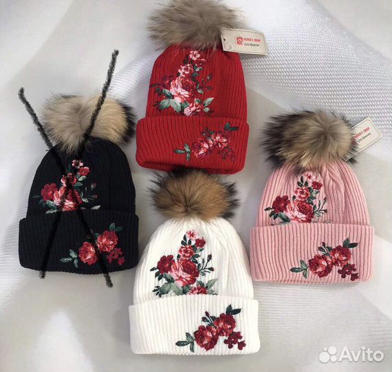 Шапка зимняя с натуральным мехом