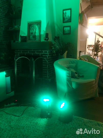 Вращающаяся голова LED 7X8W rgbw заливного света