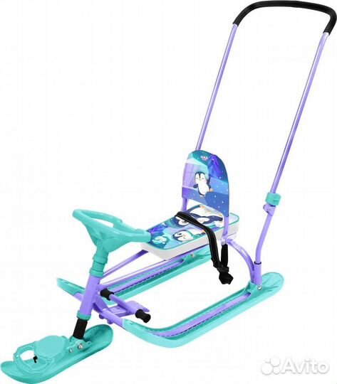 Снегокат Nika Ника Twiny 2+ со спинкой