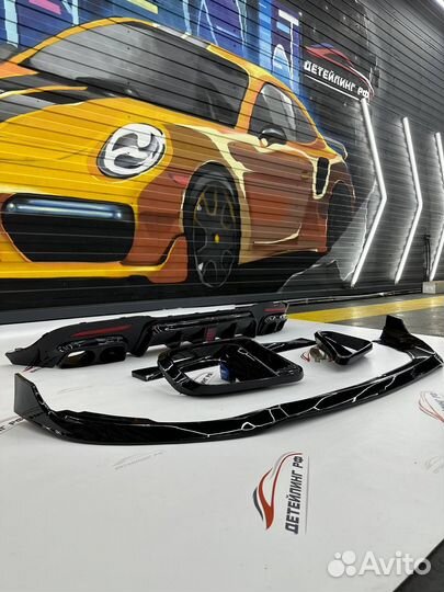 Комплект обвеса Сплиттер Диффузор W222 S222 AMG рестайлинг
