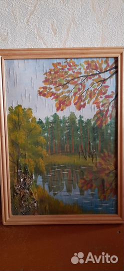 Картина масло Тотьма худ.Федюшина, подводная лодка