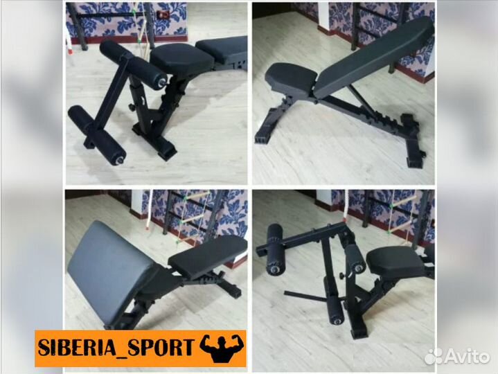 Скамья для тренировок + Парта Скотта, Кёрл, Пресс