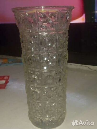 Ваза для цветов стеклянная СССР