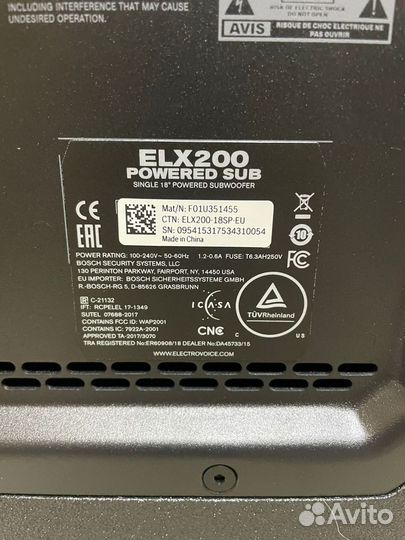 Electro-Voice ELX200-18SP активный сабвуфер 18''
