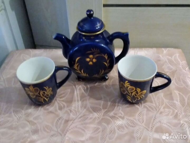 Гжель, наборы, чайник Кольчугино