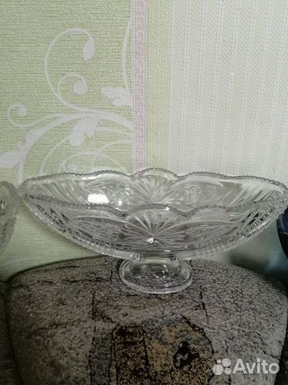 Посуда СССР, хрусталь, стекло, 4пр