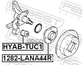 1282-lana44R к-кт подшипника ступ. зад. Hyunda