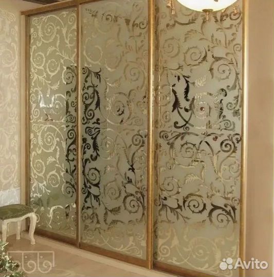 Двери купе раздвижные распашные в гардероб зеркало