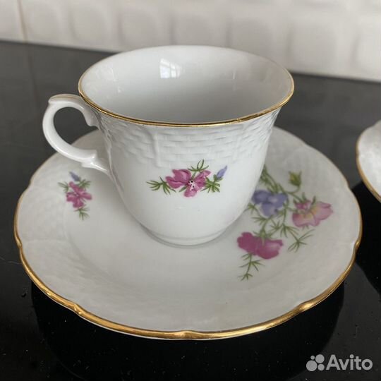 Кофейная пара, сахарница Thun (Чехословакия)