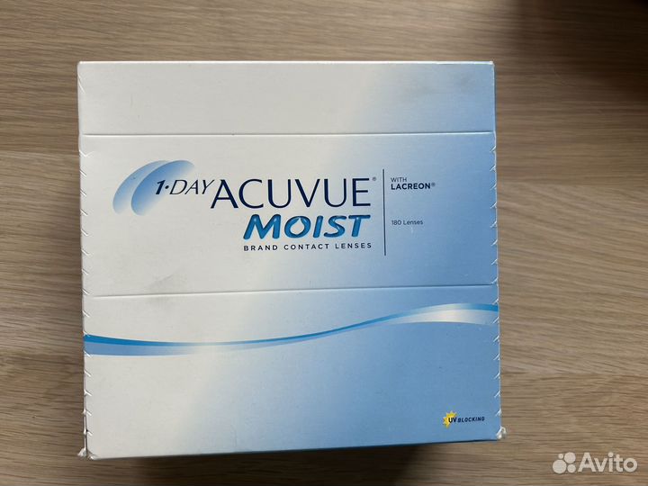 Линзы контактные 1 day acuque moist -4.75