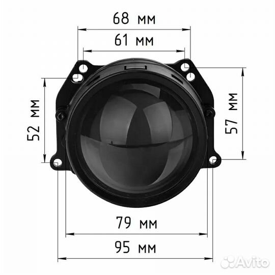 Bi LED линзы Aozoom A13 на Honda Insight