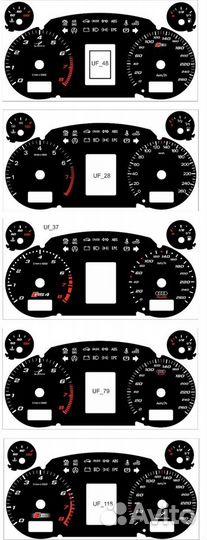 Шкалы приборной панели ауди а4 б6 б7