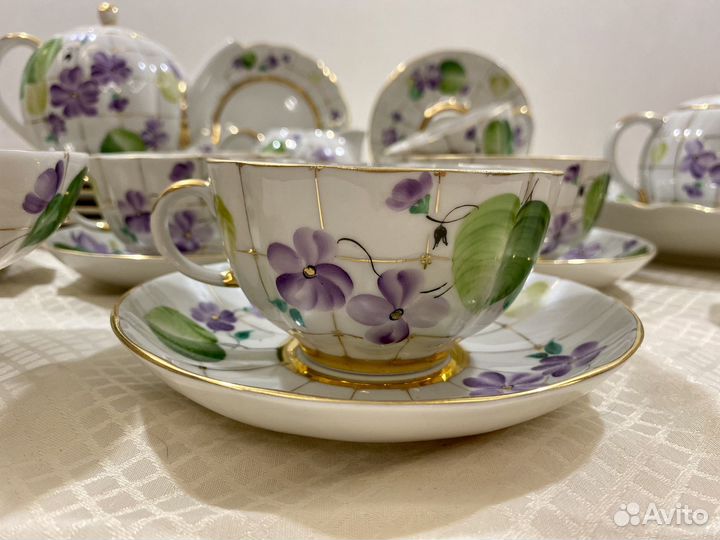 Сервиз чайный Лесная фиалка лфз СССР