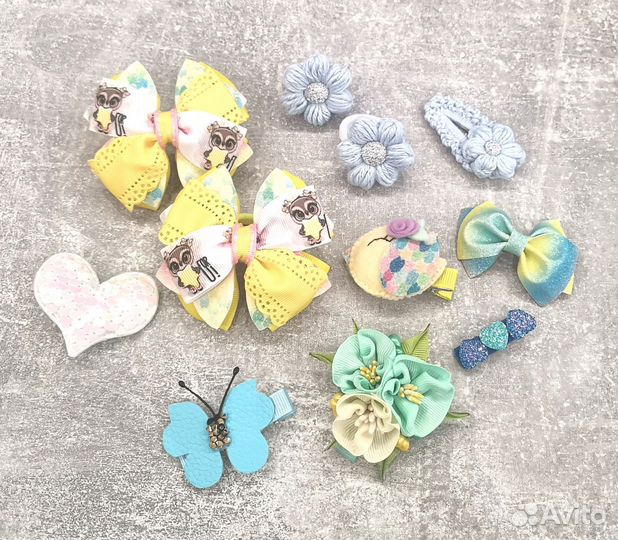 Подарочный набор, заколки, резинки, бантики