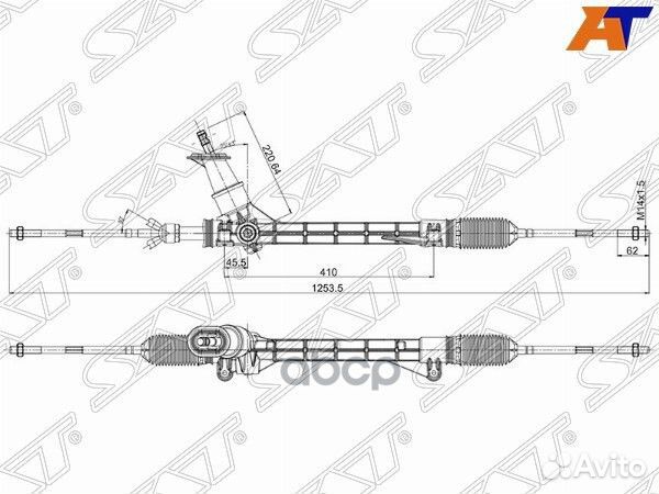 Рейка рулевая VW polo 10- LHD ST-6RU 423 057 K Sat