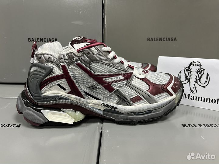 Balenciaga Runner white, dark red, grey and black