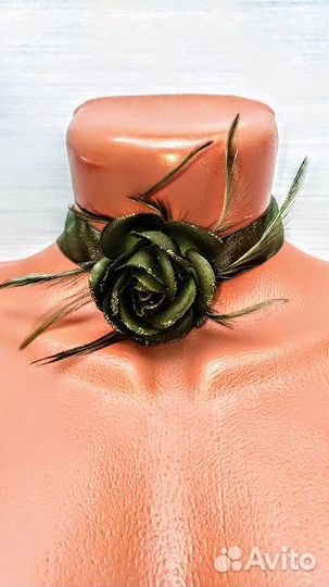 Чокер цветок