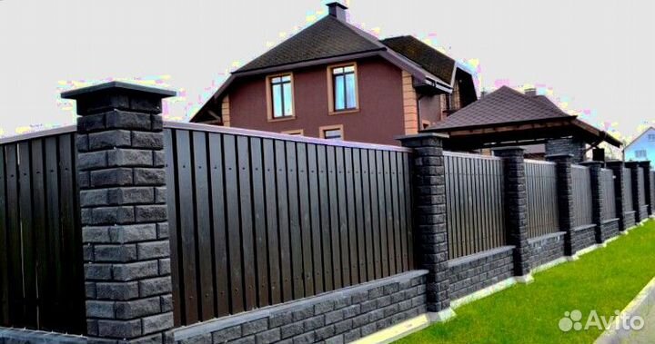 Забор из профнастила для дома за 1 день