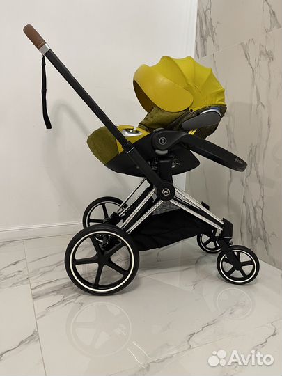 Комплект Cybex Priam Yellow Mustard 3в1 с базой