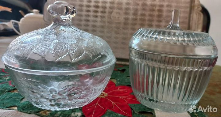 Сахарница, конфетница, стекло СССР