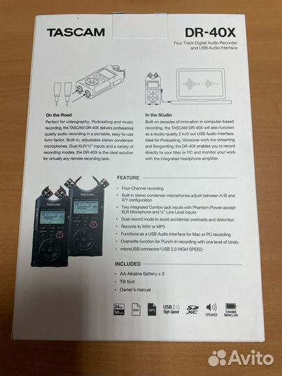 Диктофон Tascam DR-40X