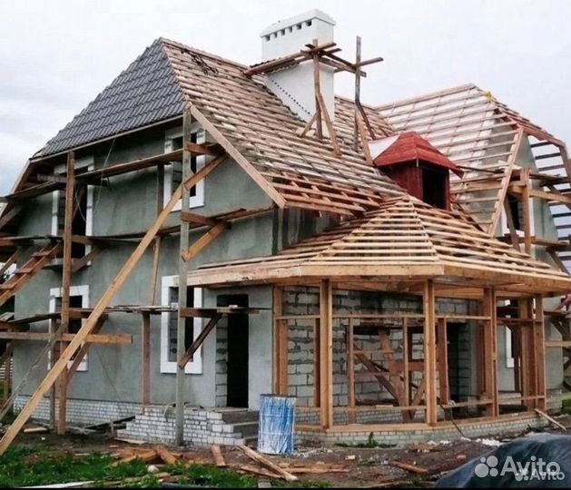 Строительная бригада строителей строительство