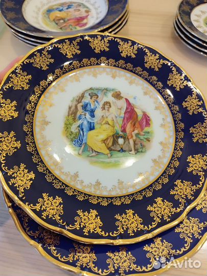 Тарелка Мадонна кобальт Чехия