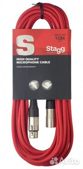Микрофонный шнур, xlr-xlr, 10 метр Stagg SMC10 CRD