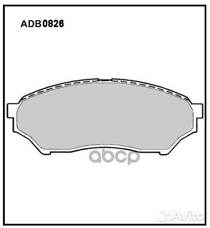 Колодки тормозные дисковые перед ADB0826 AL