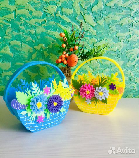 Корзиночки пасхальные фетровые