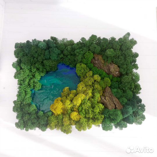 Картина из стабилизированного мха