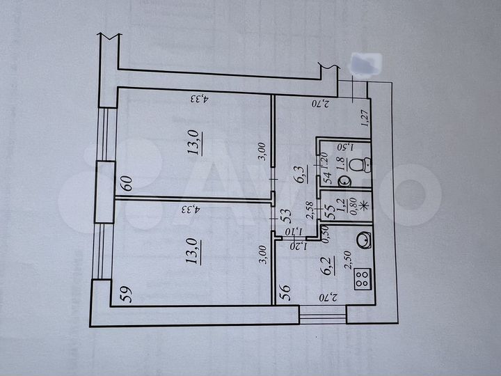 2-к. квартира, 42 м², 2/9 эт.