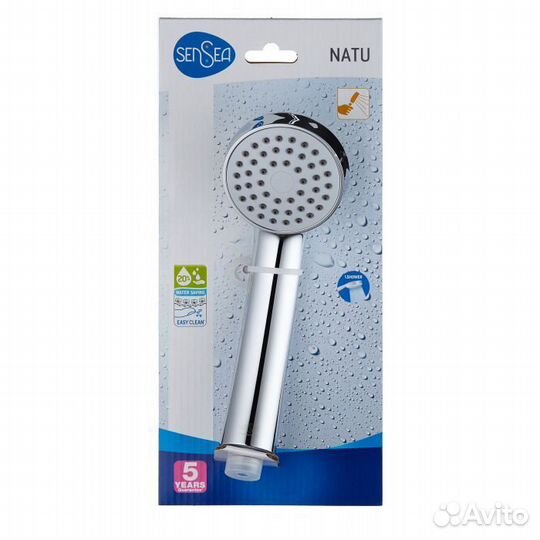 Лейка для душа Natu 1 режим цвет хром
