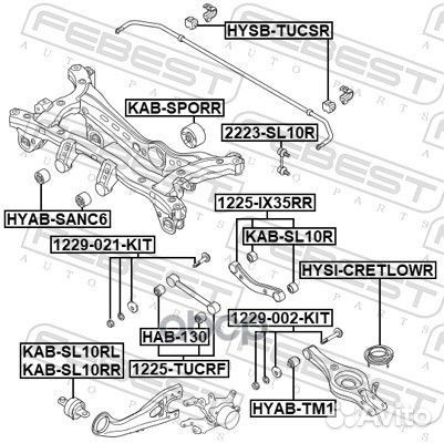 Болт эксцентрик hyundai tucson 04- 1229002KIT