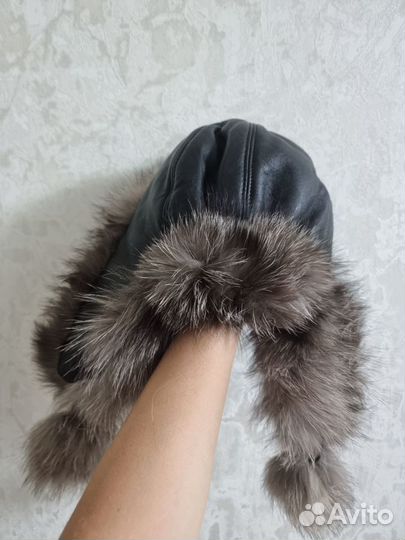 Шапка зимняя меховая женская песец