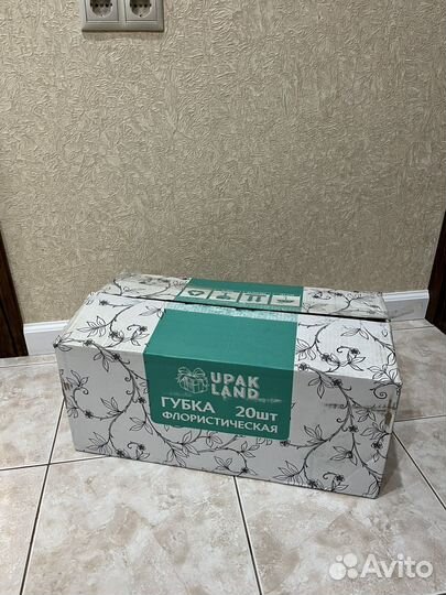 Губка флористическая для живых цветов 22,5Х10,5Х7