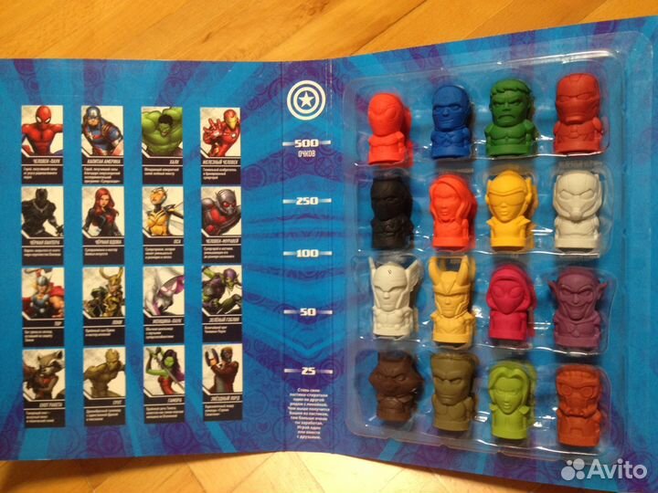 Набор ластики-стиратели marvel