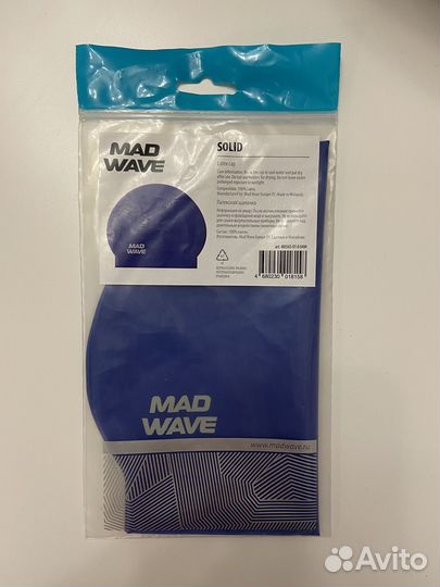 Шапочка для плавания mad wave