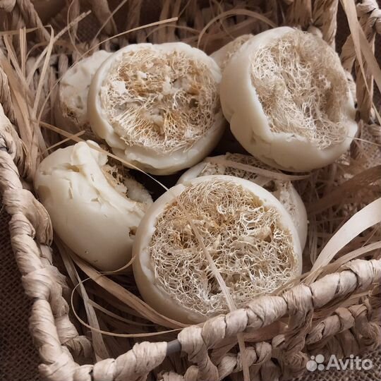 Массажное мыло с люфой Подарок Презент