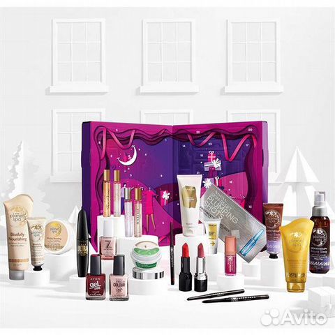 Адвент календарь с косметикой 24дня и бижутерией