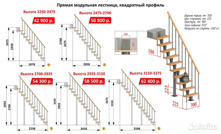 Металлическая лестница в дом