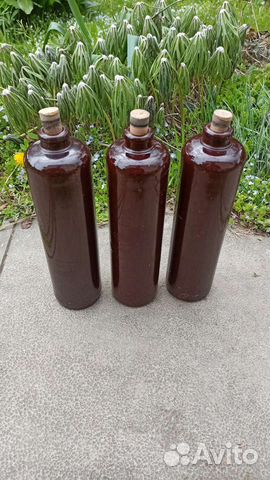 Глиняная бутылка из под бальзама