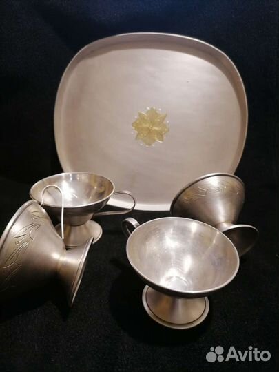 Кофейный набор мельхиор, серебрение