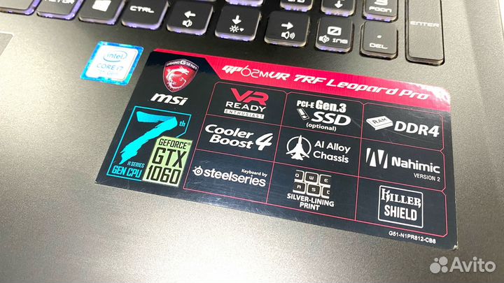 Игровой ноутбук MSI Core i7/SSD/GeForce GTX 1060