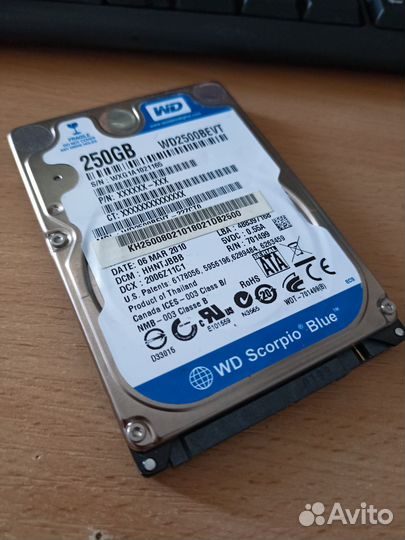 Жесткий диск Western Digital 250 GB 2.5