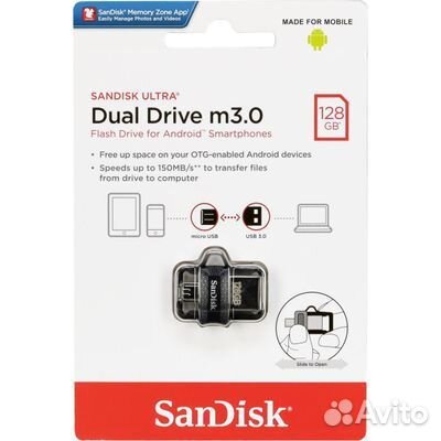 Флеш накопитель Sandisk Ultra Dual Drive 128GB