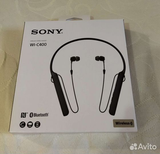 Беспроводные наушники sony- c400w с микрофоном