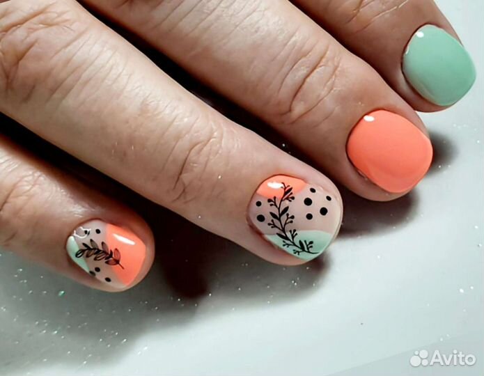 Маникюр гель лак,наращивание За волгой