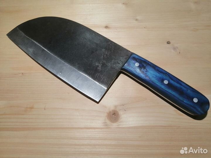 Кованный кухонный топорик дамасская сталь из США